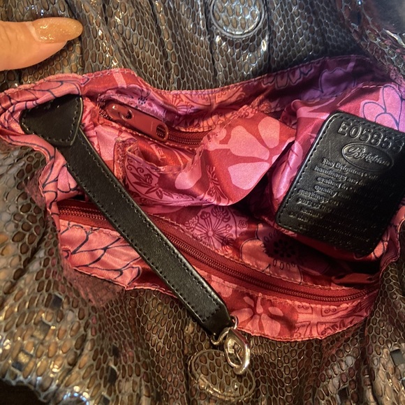 Brighton Breeland Dark Grey Snake Print Shoulder Bag - Picture 14 of 16